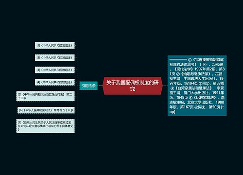 关于我国配偶权制度的研究