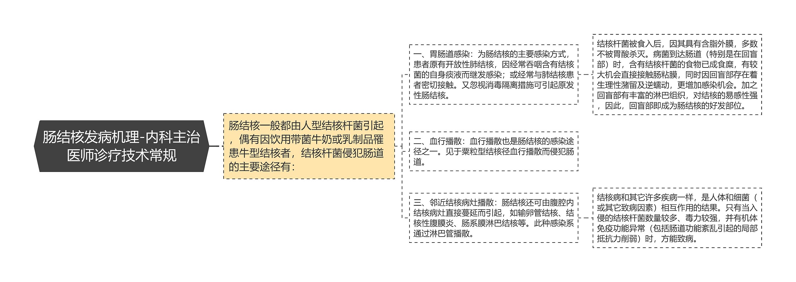 肠结核发病机理-内科主治医师诊疗技术常规思维导图