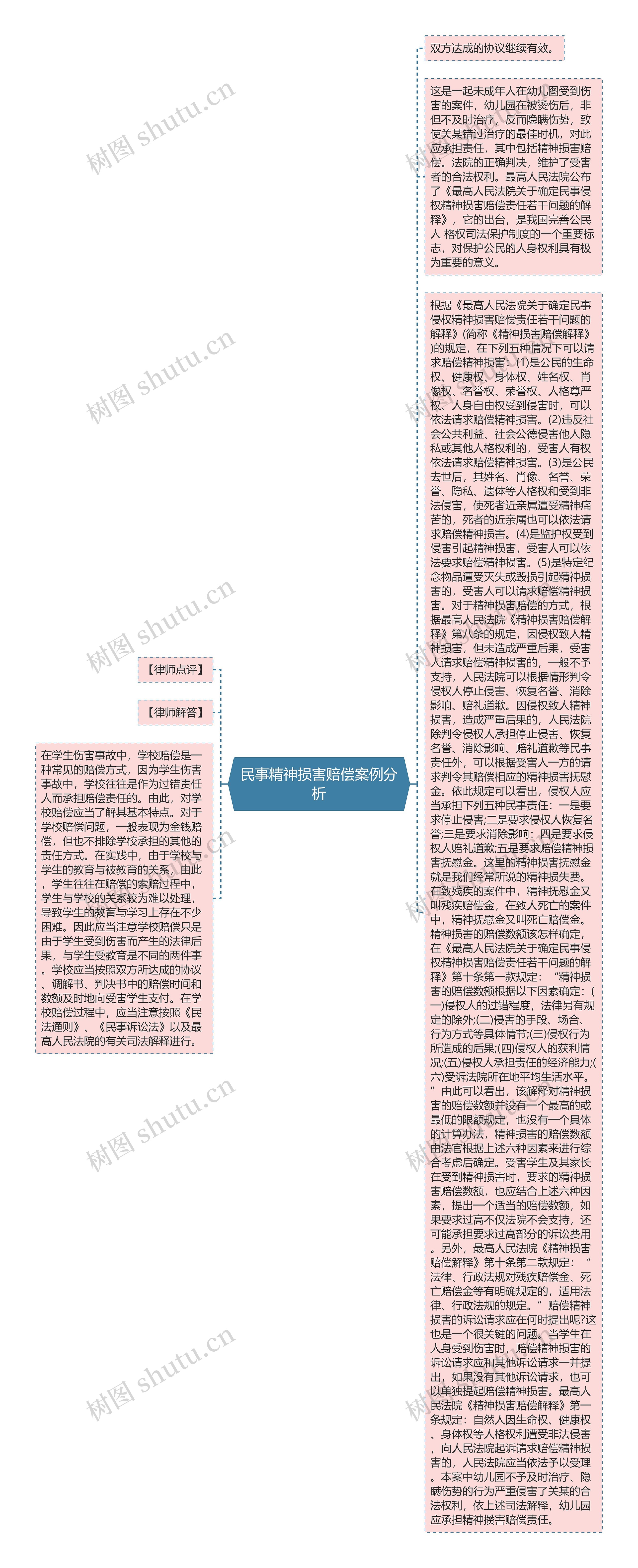 民事精神损害赔偿案例分析思维导图