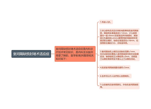 室间隔缺损封堵术适应症