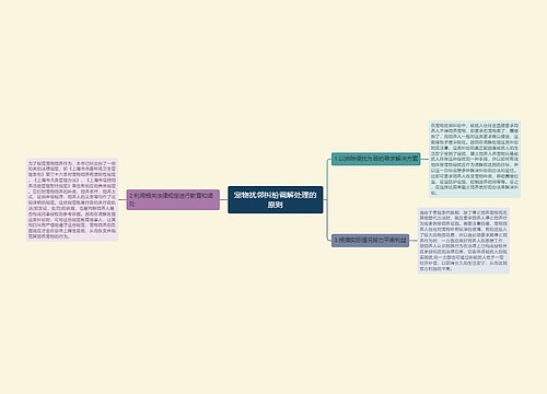 宠物扰邻纠纷调解处理的原则