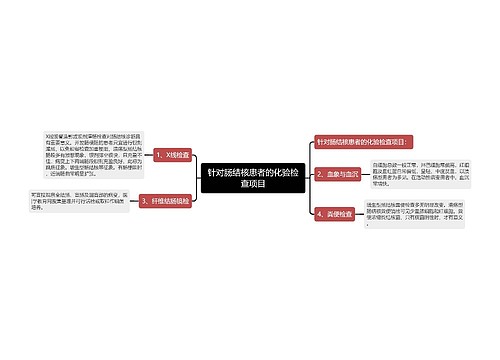 针对肠结核患者的化验检查项目