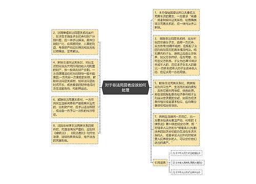 对于非法同居者应该如何处理