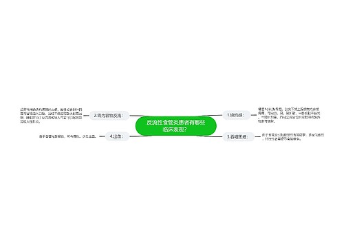 反流性食管炎患者有哪些临床表现？