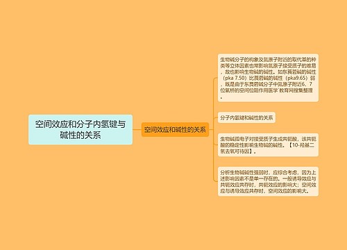 空间效应和分子内氢键与碱性的关系