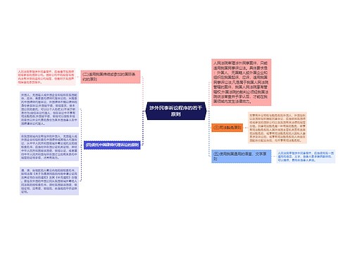 涉外民事诉讼程序的若干原则