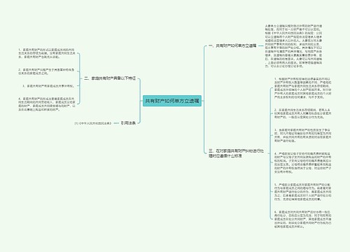 共有财产如何单方立遗嘱