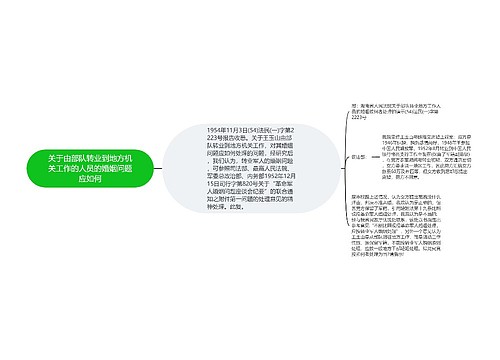 关于由部队转业到地方机关工作的人员的婚姻问题应如何