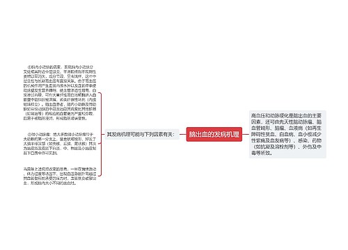 脑出血的发病机理