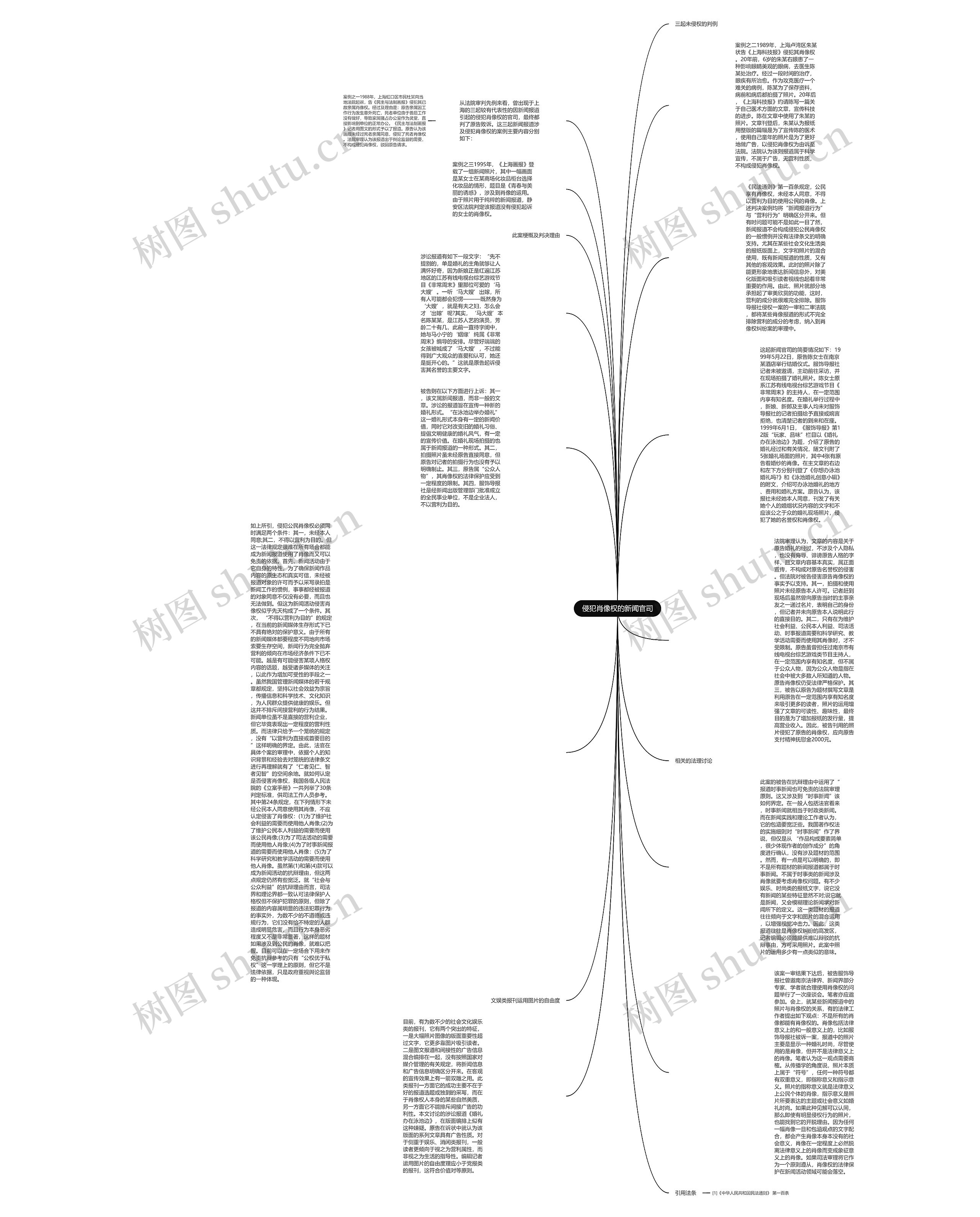 侵犯肖像权的新闻官司思维导图