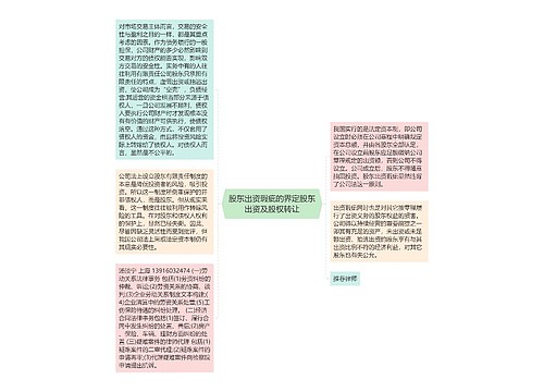 股东出资瑕疵的界定股东出资及股权转让