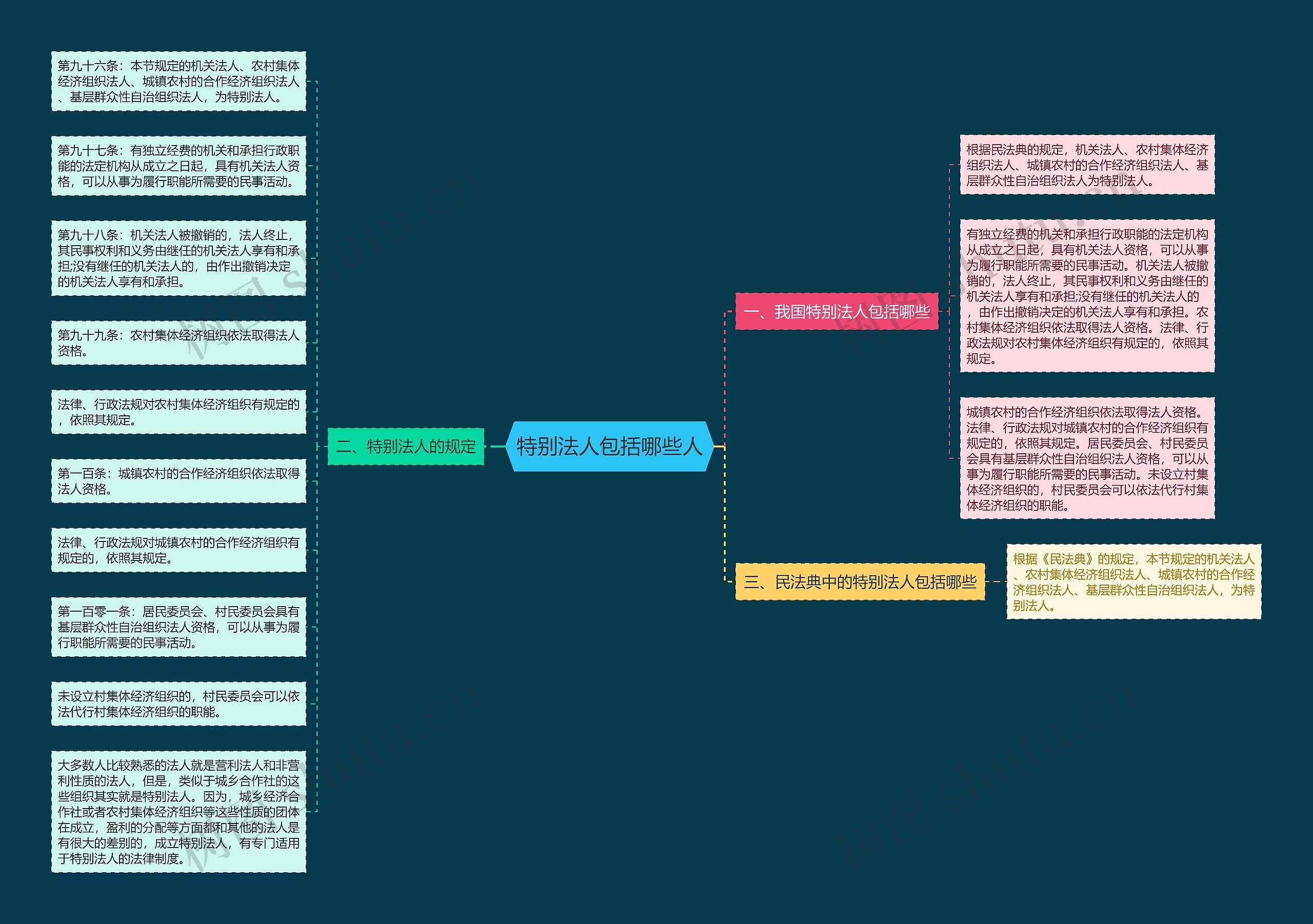 特别法人包括哪些人思维导图