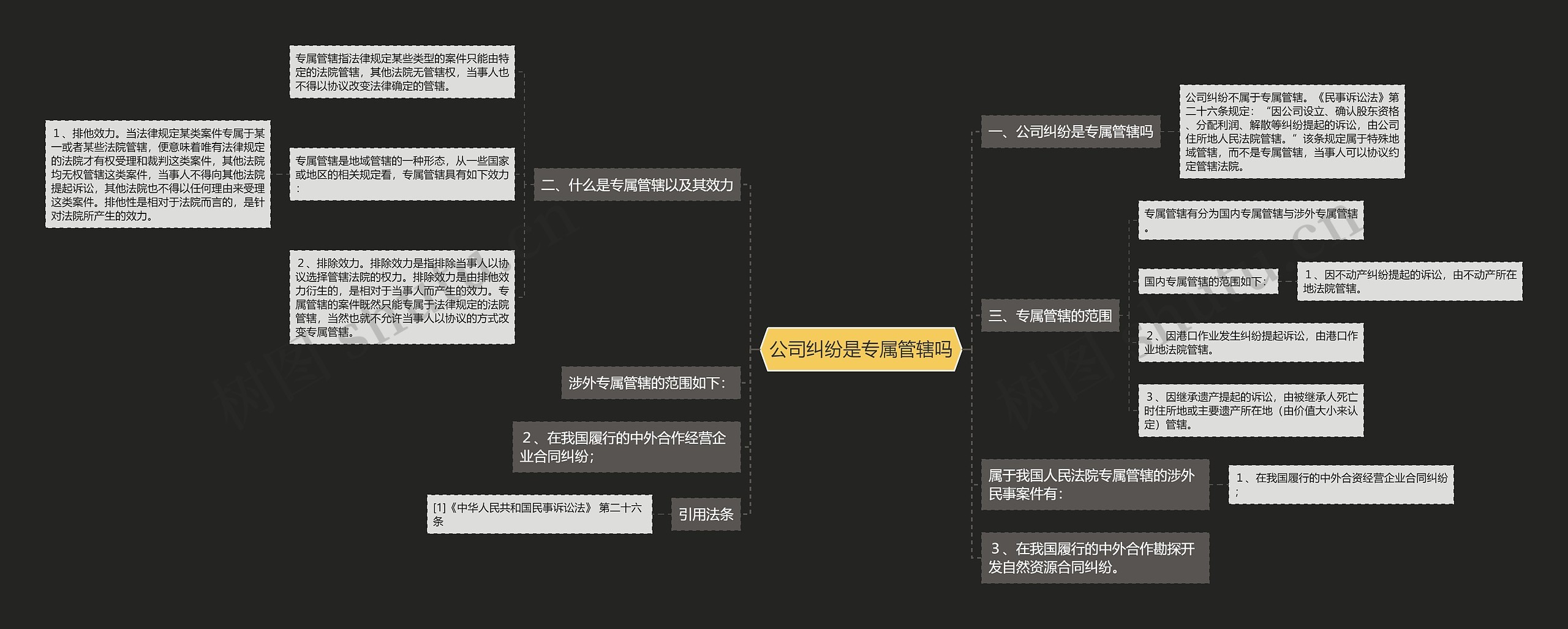 公司纠纷是专属管辖吗思维导图