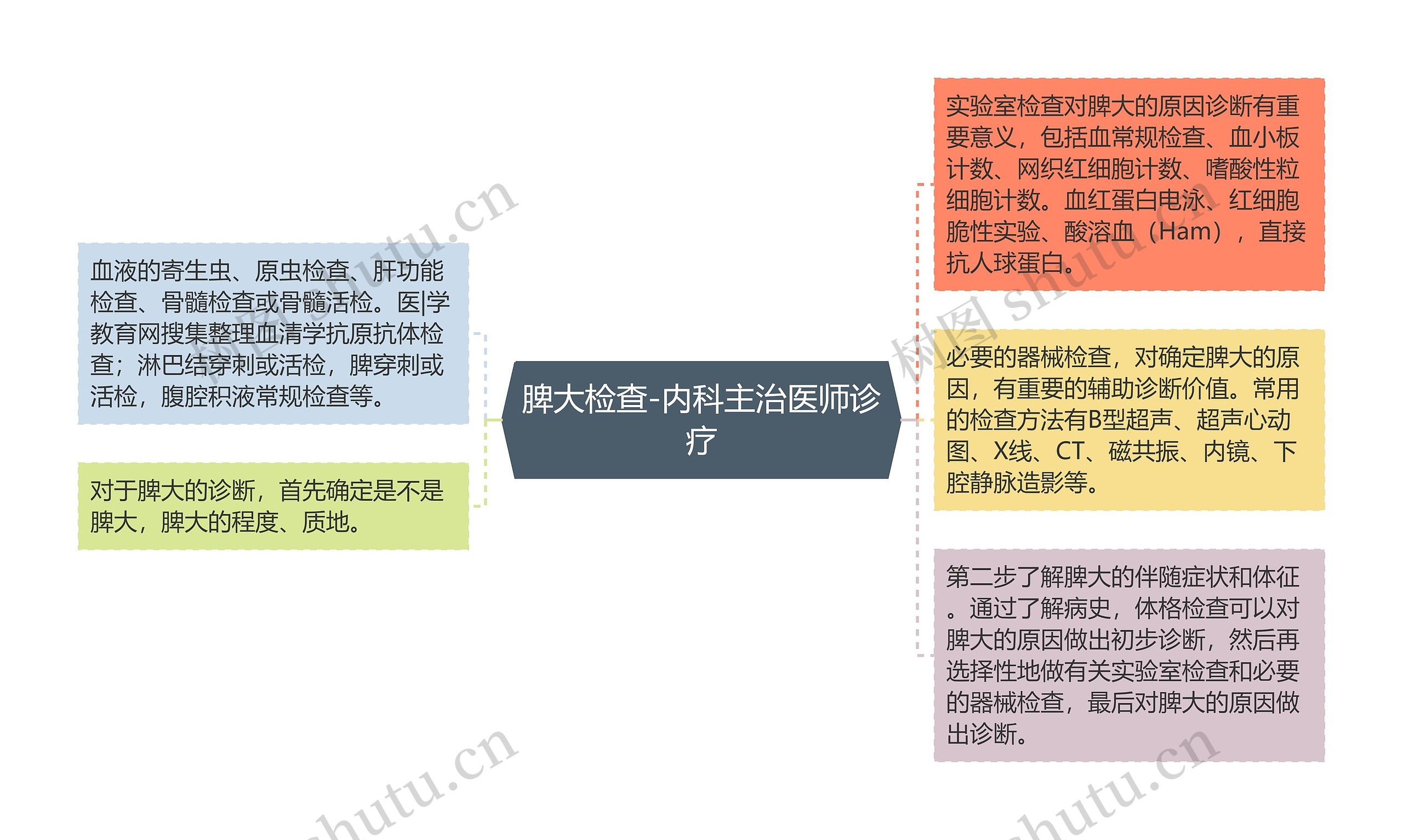 脾大检查-内科主治医师诊疗思维导图