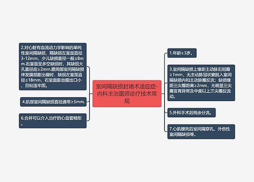 室间隔缺损封堵术适应症-内科主治医师诊疗技术常规