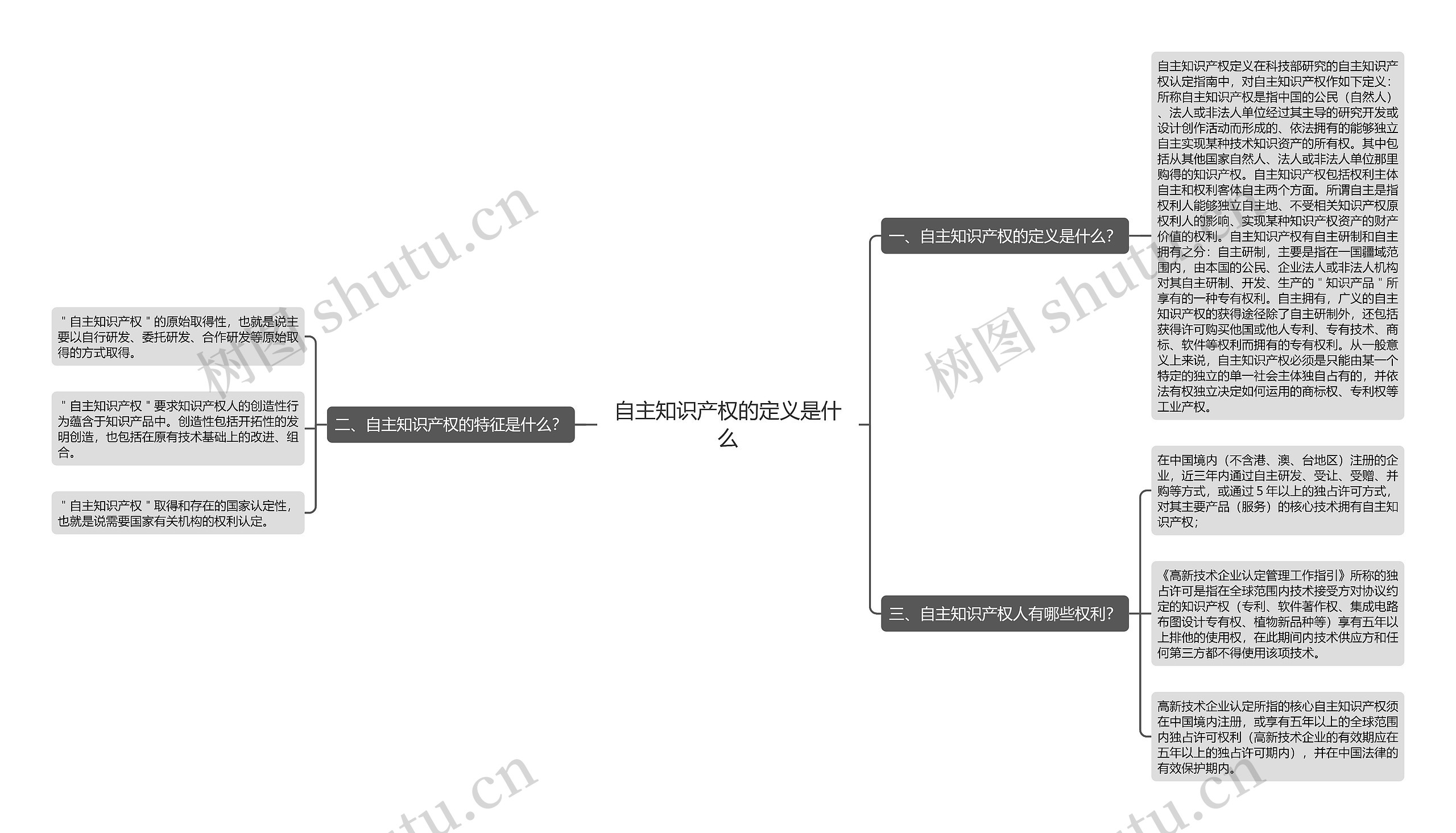 自主知识产权的定义是什么思维导图