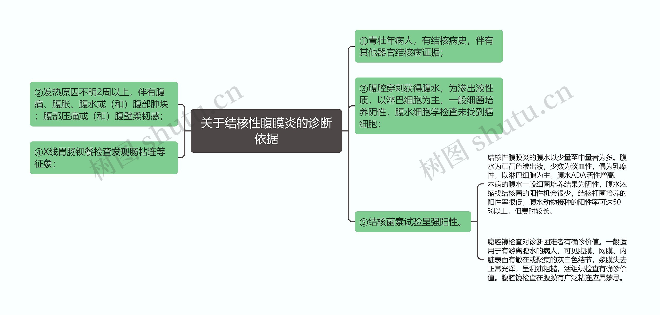 关于结核性腹膜炎的诊断依据