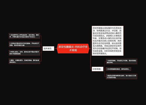 原发性腹膜炎-内科诊疗技术常规