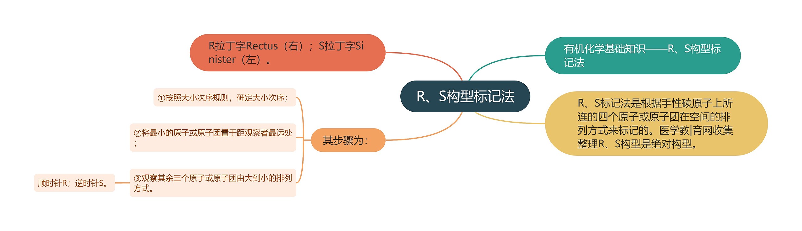 R、S构型标记法思维导图