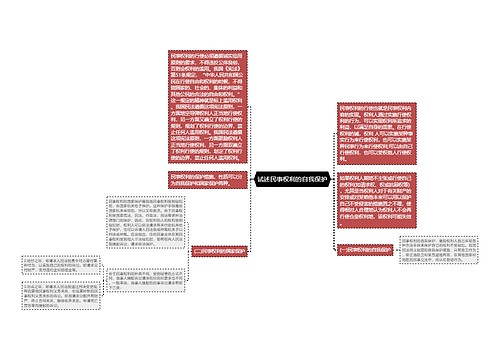 试述民事权利的自我保护