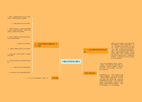 夫妻共同债务的要点