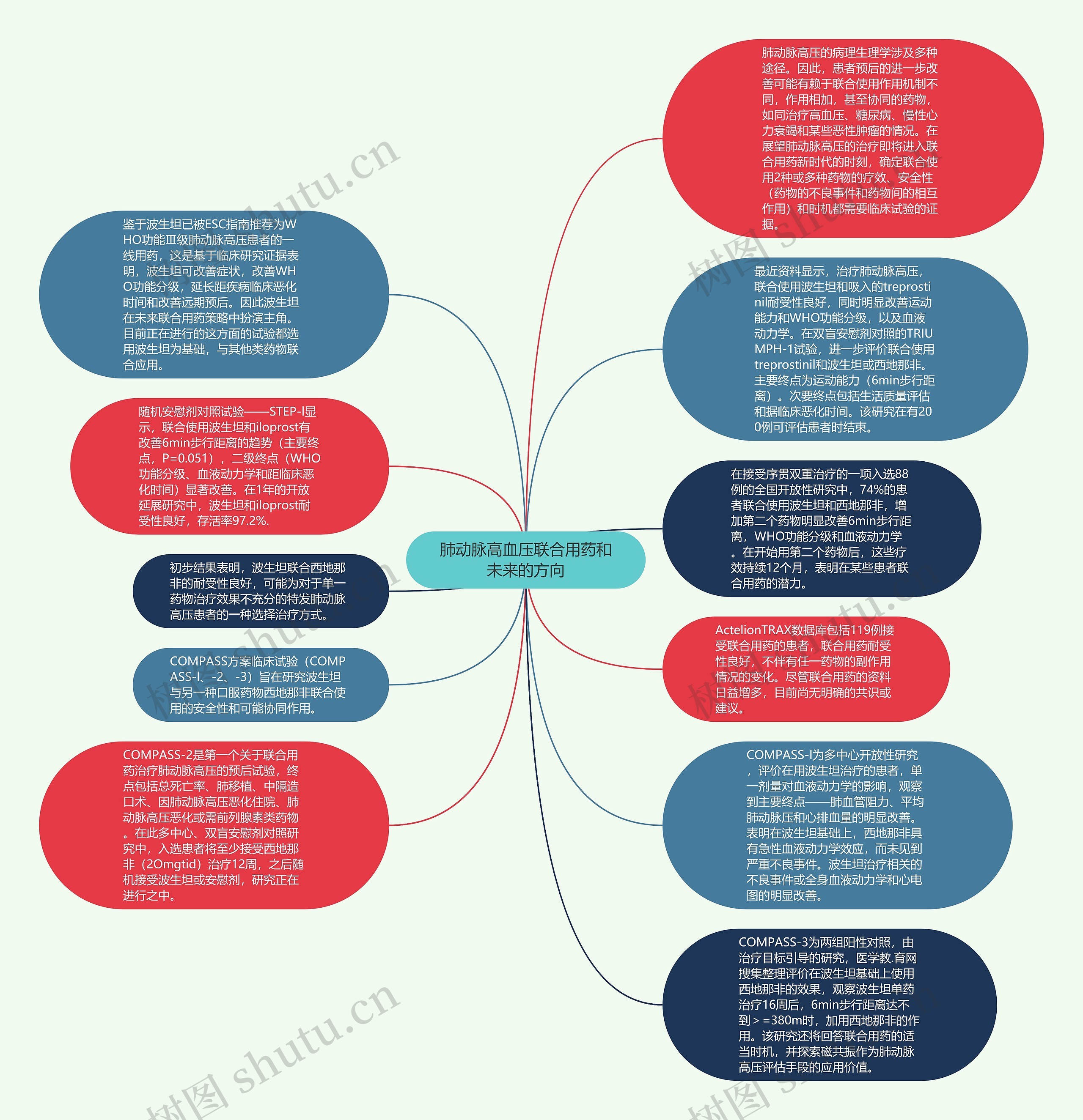 肺动脉高血压联合用药和未来的方向思维导图