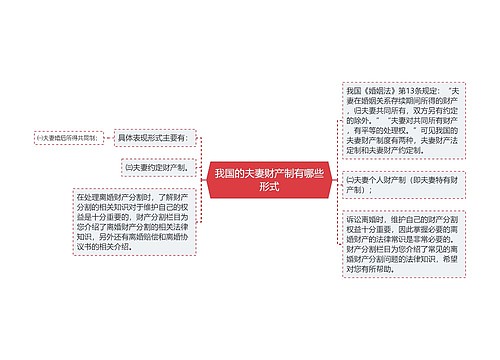 我国的夫妻财产制有哪些形式