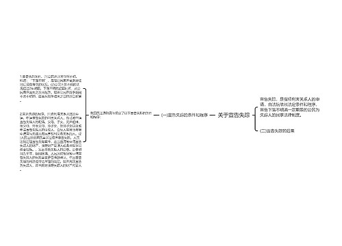 关于宣告失踪