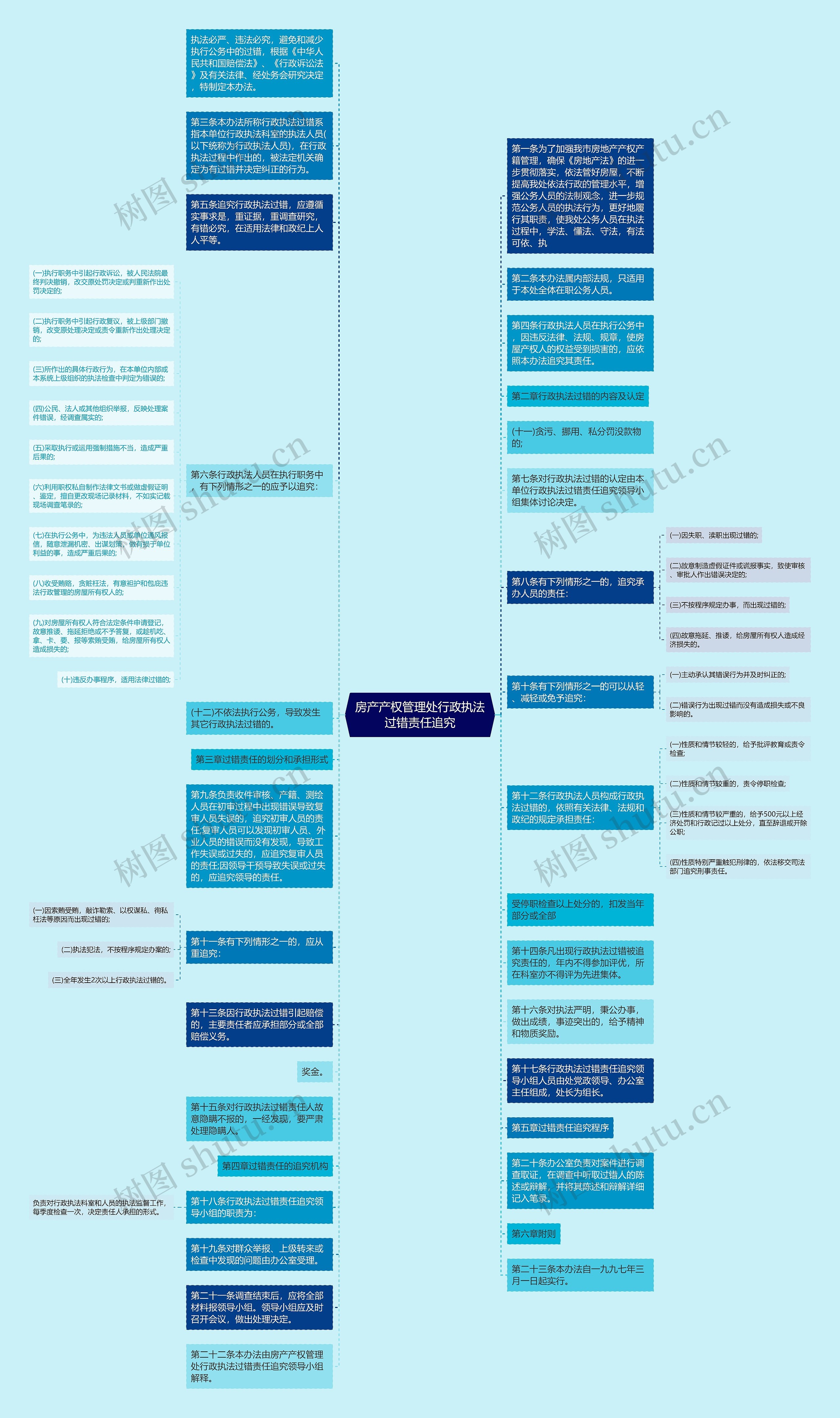 房产产权管理处行政执法过错责任追究思维导图