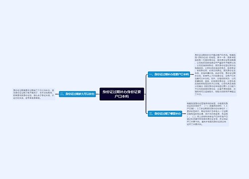 身份证过期补办身份证要户口本吗