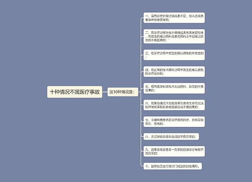 十种情况不属医疗事故