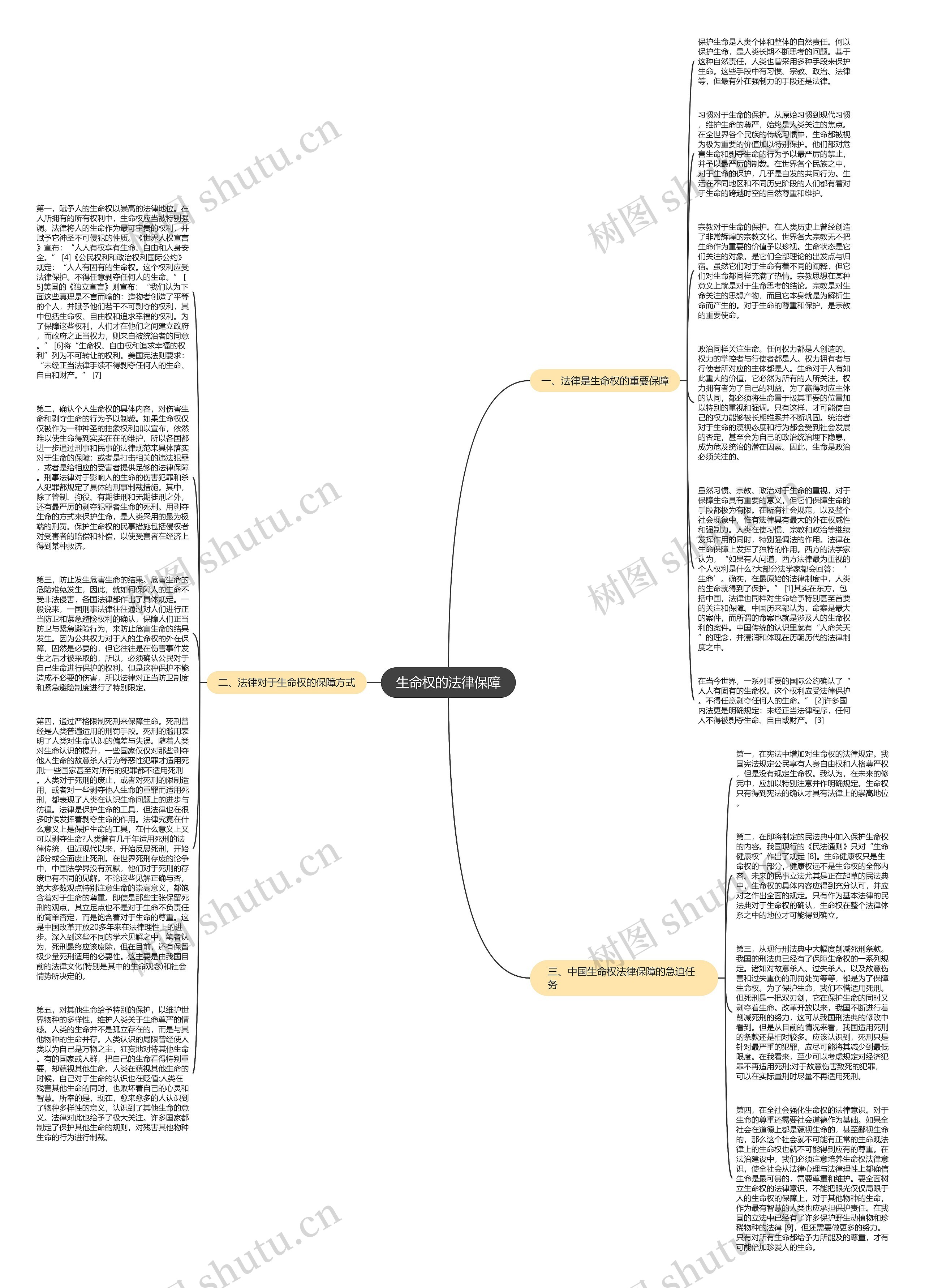 生命权的法律保障思维导图