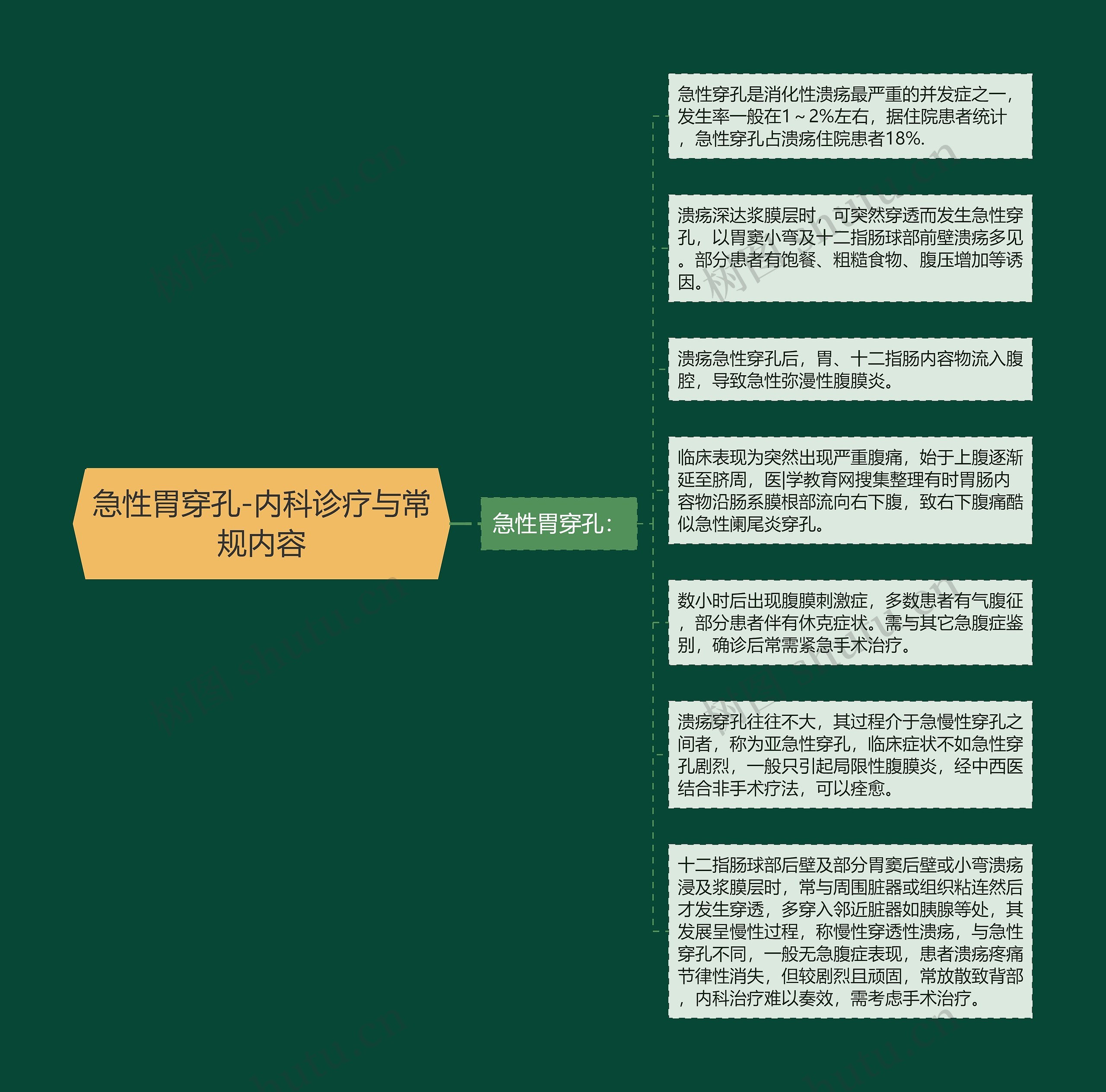 急性胃穿孔-内科诊疗与常规内容