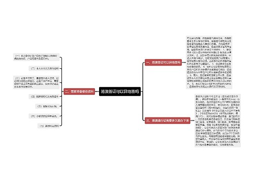 港澳签证可以异地签吗