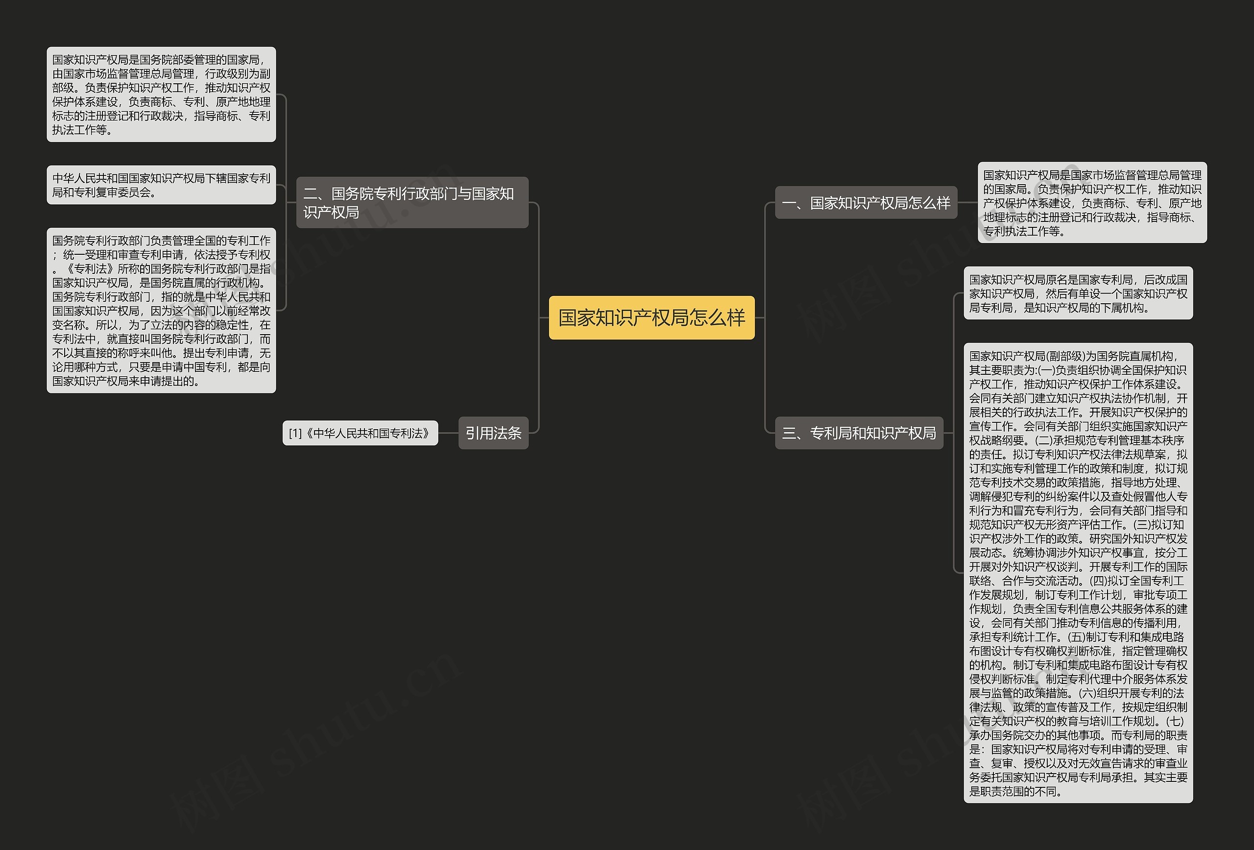 国家知识产权局怎么样思维导图