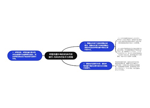 呼吸性酸中毒的机体代偿调节-内科诊疗技术与常规