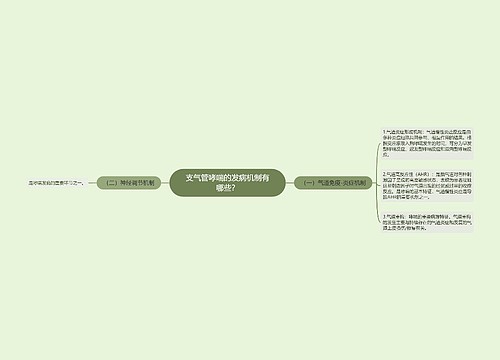 支气管哮喘的发病机制有哪些？