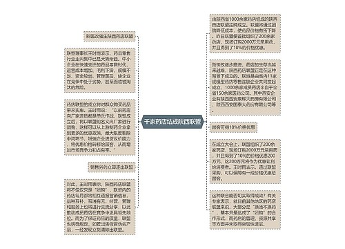 千家药店结成陕西联盟