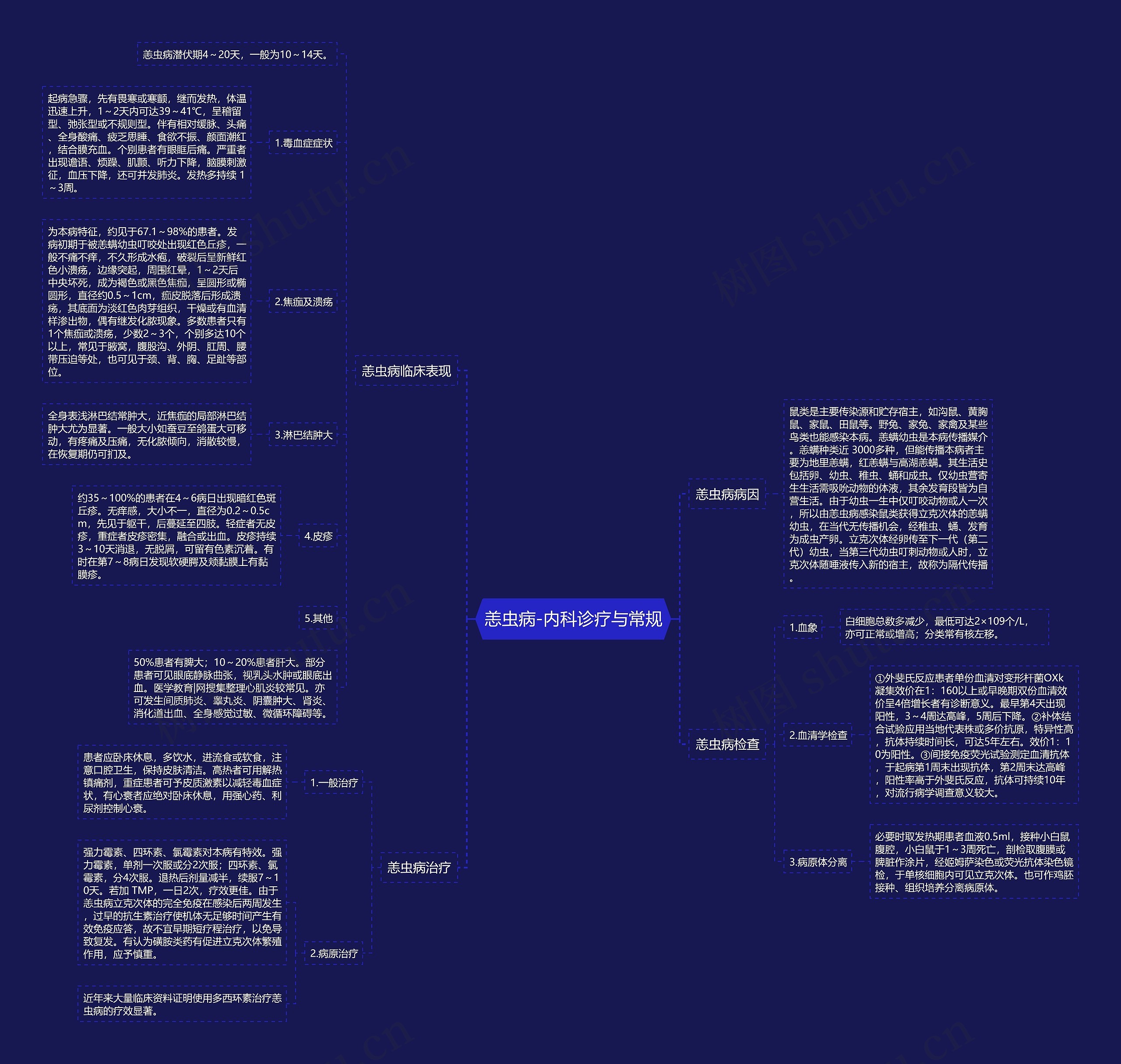 恙虫病-内科诊疗与常规思维导图