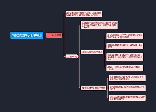 高度房室传导阻滞病因