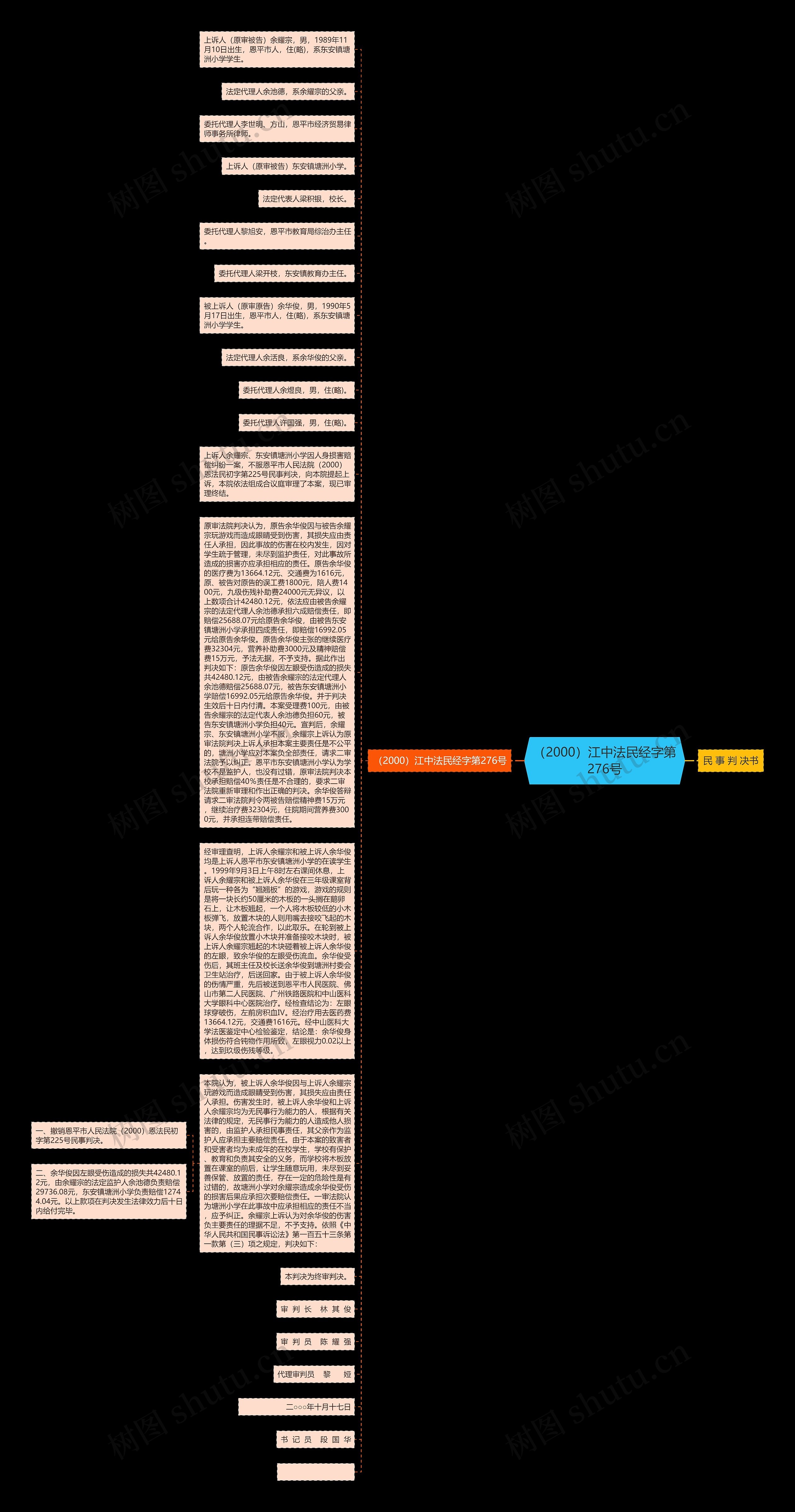 （2000）江中法民经字第276号思维导图