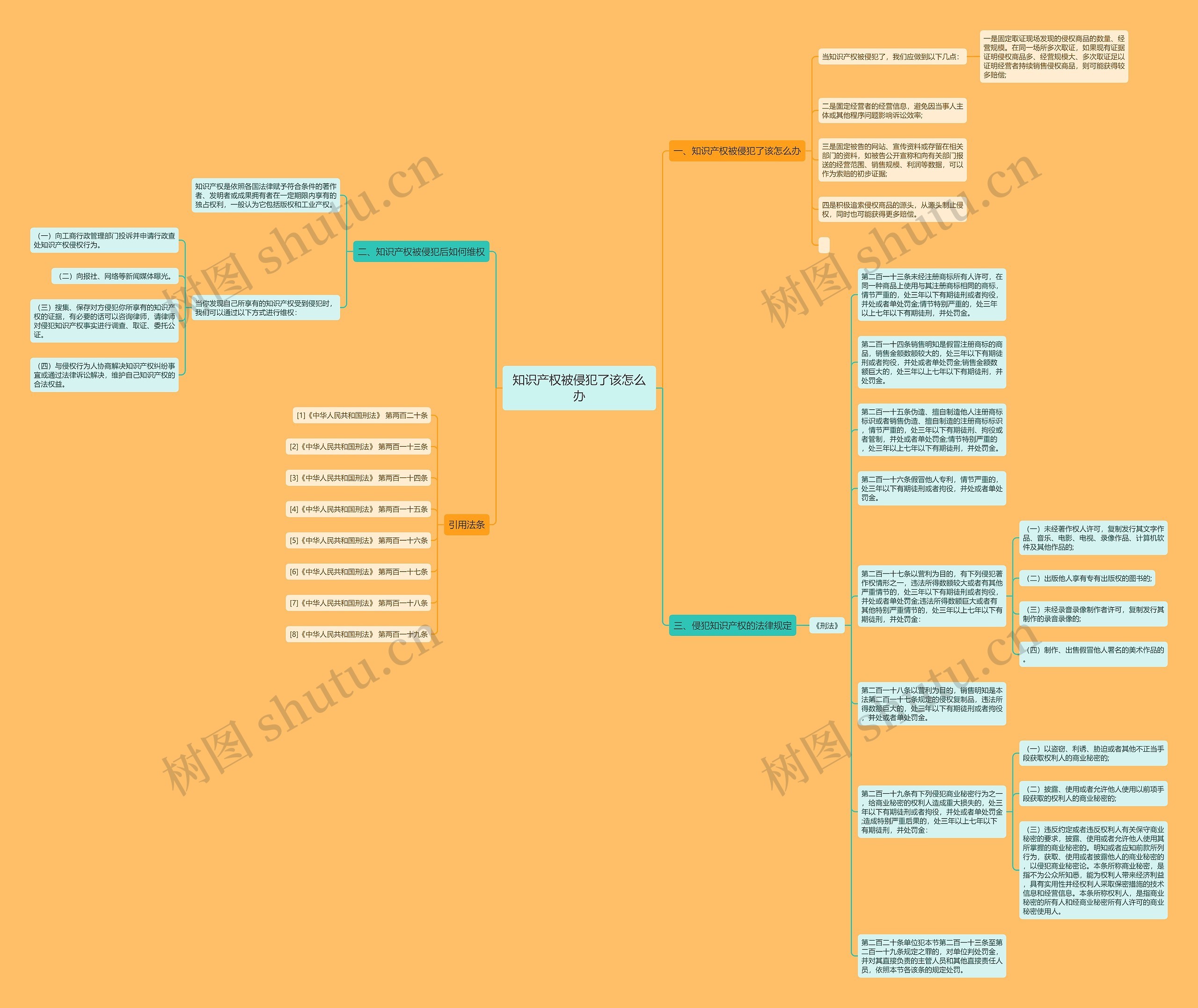 知识产权被侵犯了该怎么办思维导图