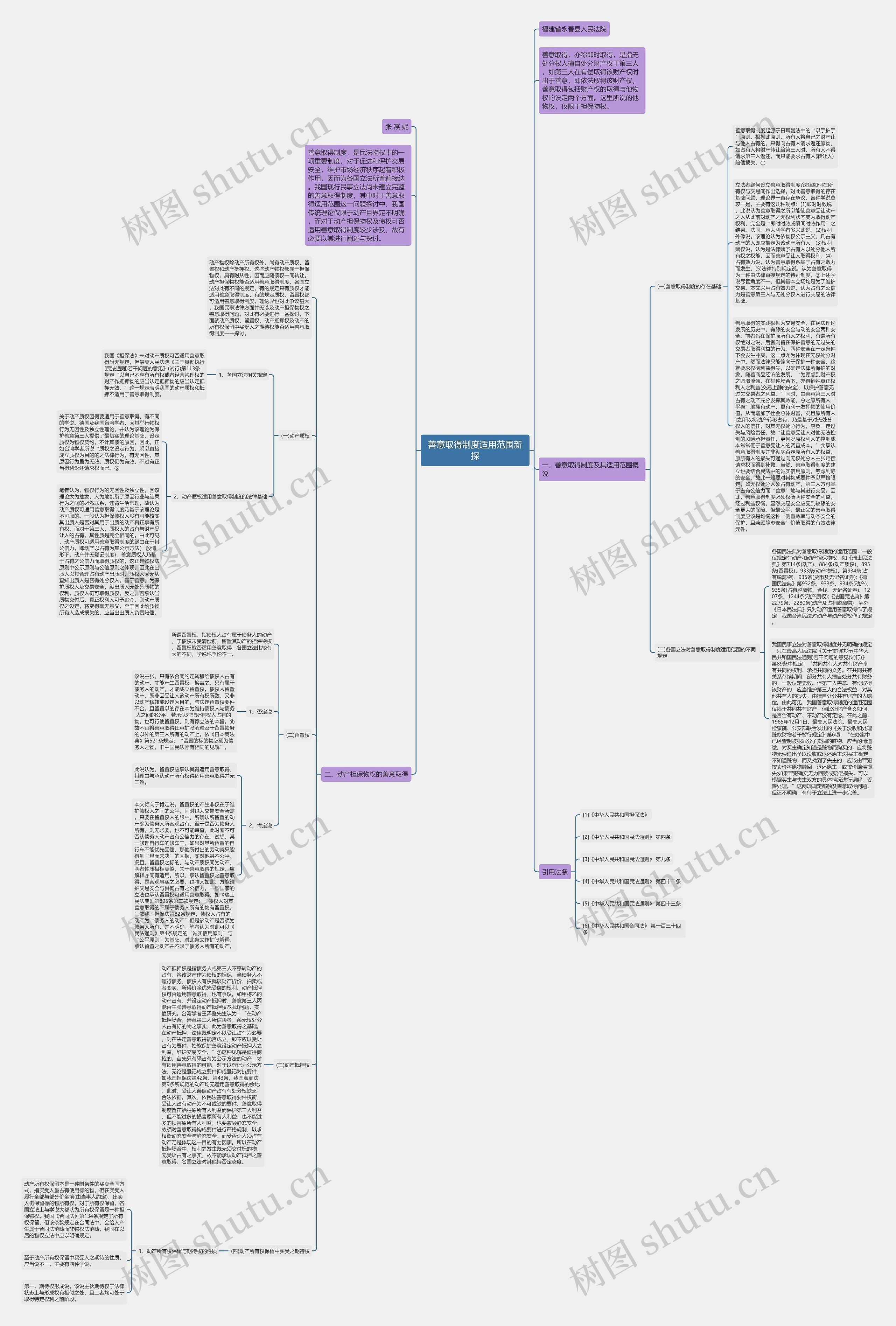 善意取得制度适用范围新探思维导图