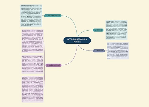 离子色谱中常用的改善分离度方法