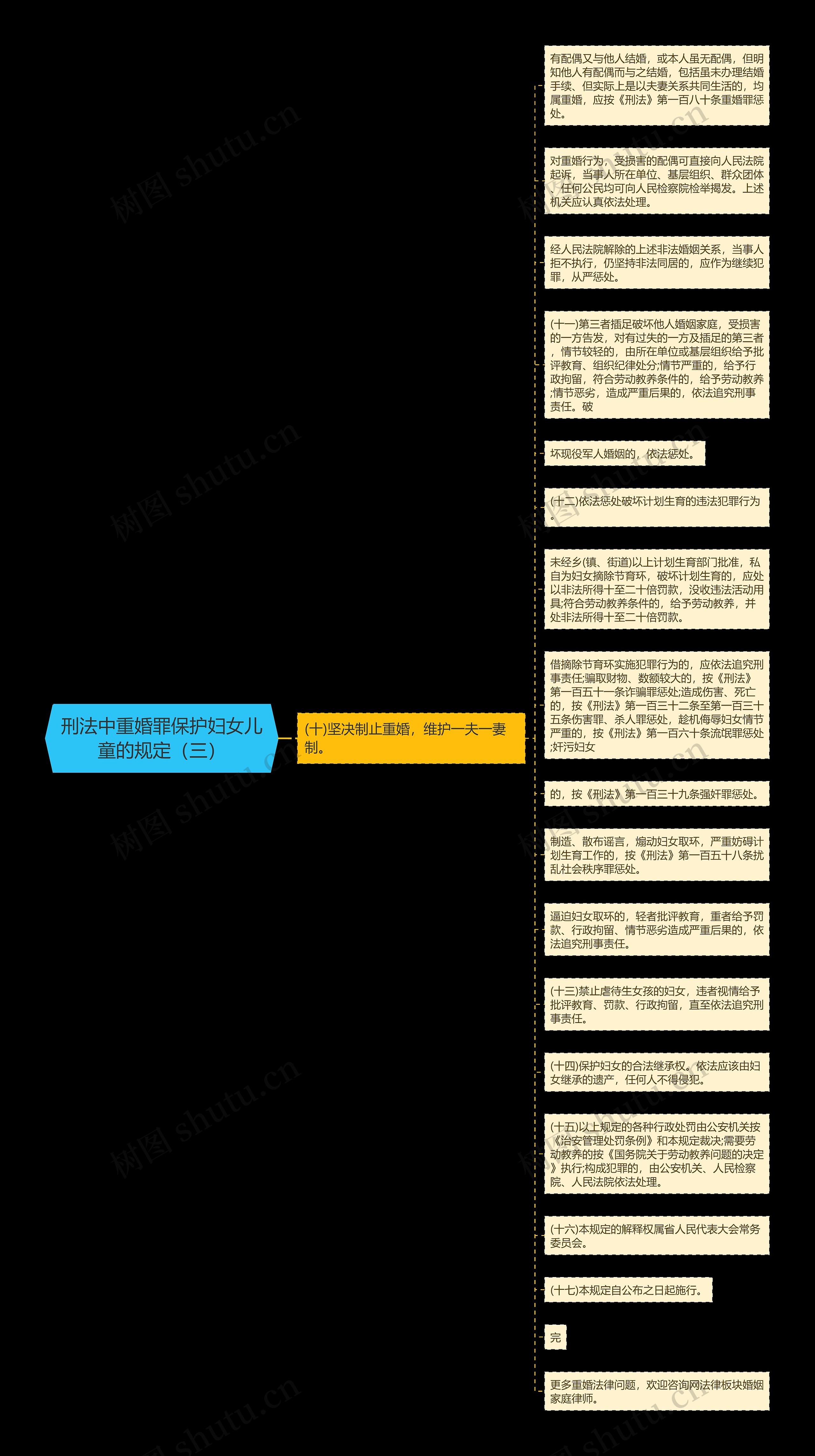 刑法中重婚罪保护妇女儿童的规定（三）思维导图