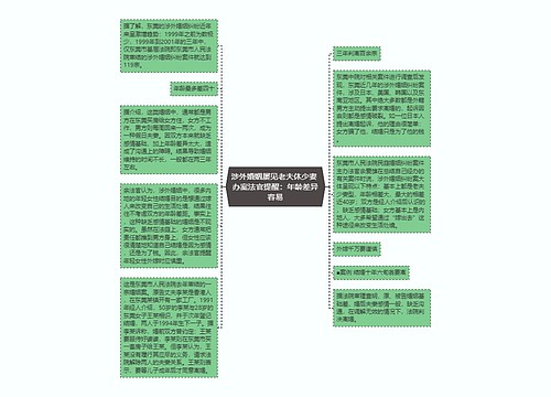 涉外婚姻屡见老夫休少妻 办案法官提醒：年龄差异容易