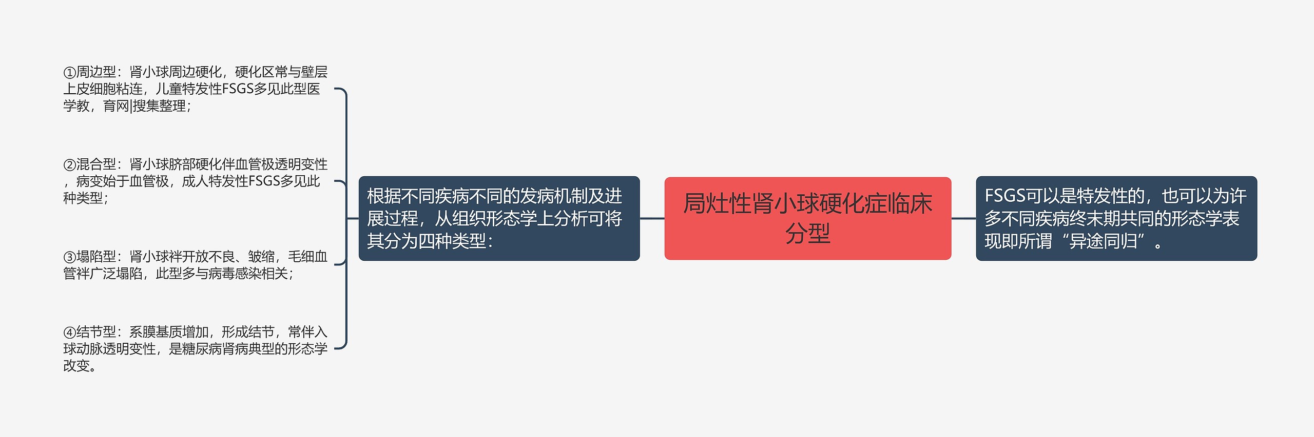 局灶性肾小球硬化症临床分型思维导图