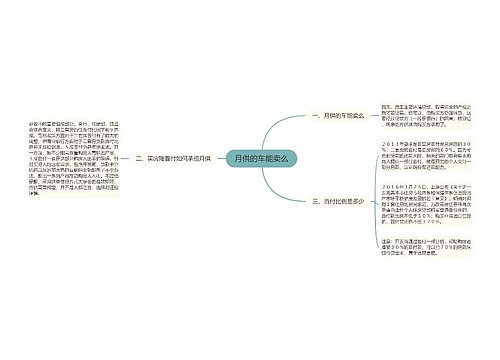 月供的车能卖么