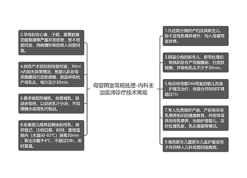 母婴同室常规处理-内科主治医师诊疗技术常规