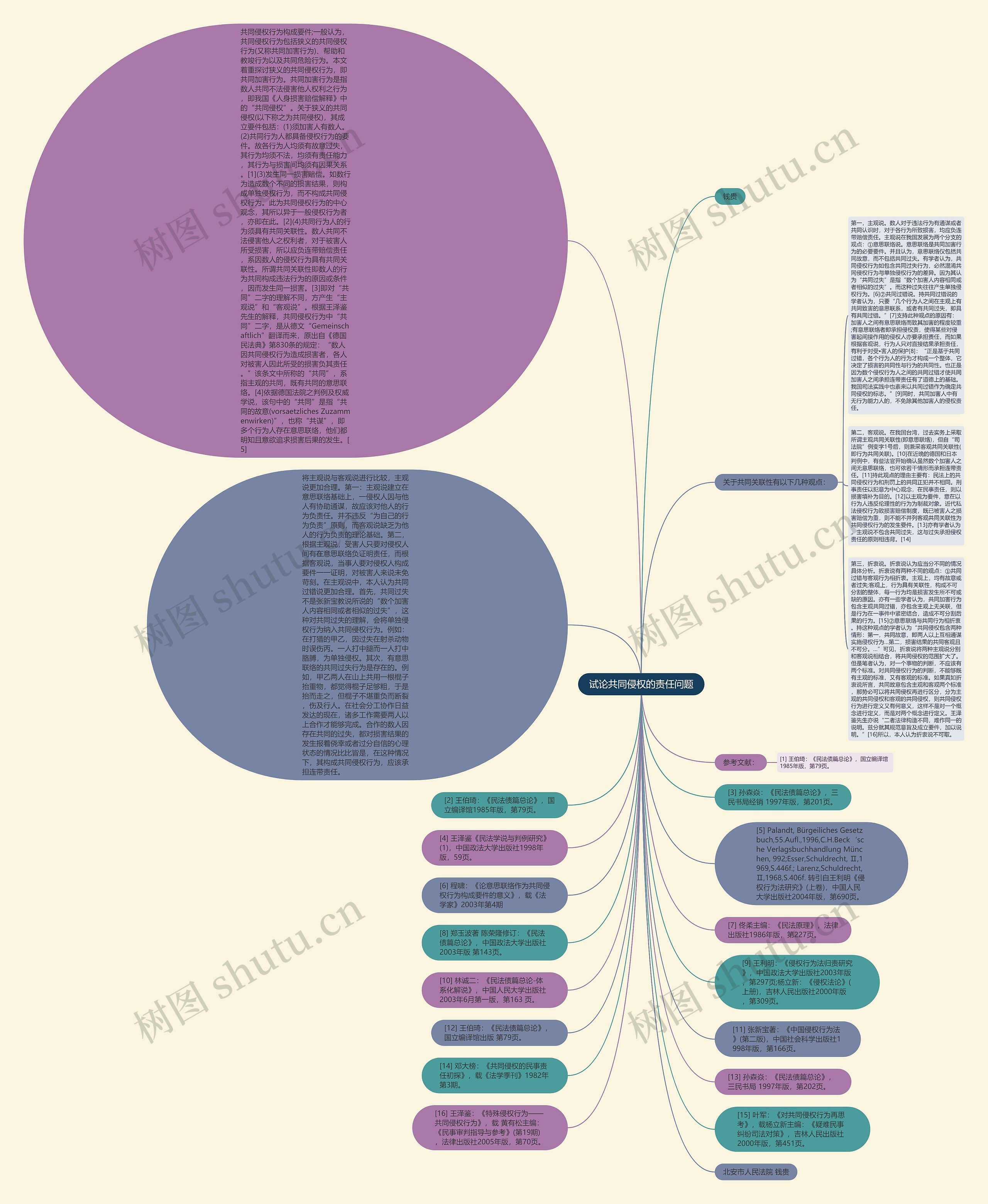 试论共同侵权的责任问题思维导图
